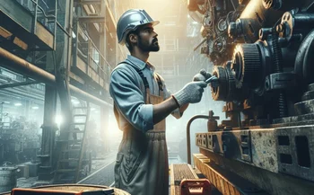 Factory maintenance worker